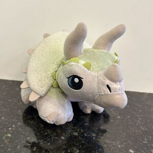 LARGE PLUSH TRICERATOPS NICOTOY JURASSIC PARK GREEN DINOSAUR 12”